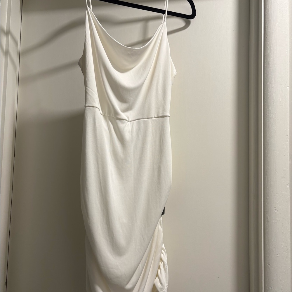Lulu's Cream Draped Dress